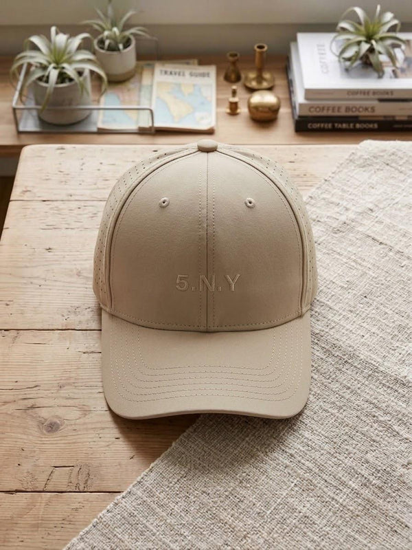 Airflow 6-panel Strapback Cap — light khaki