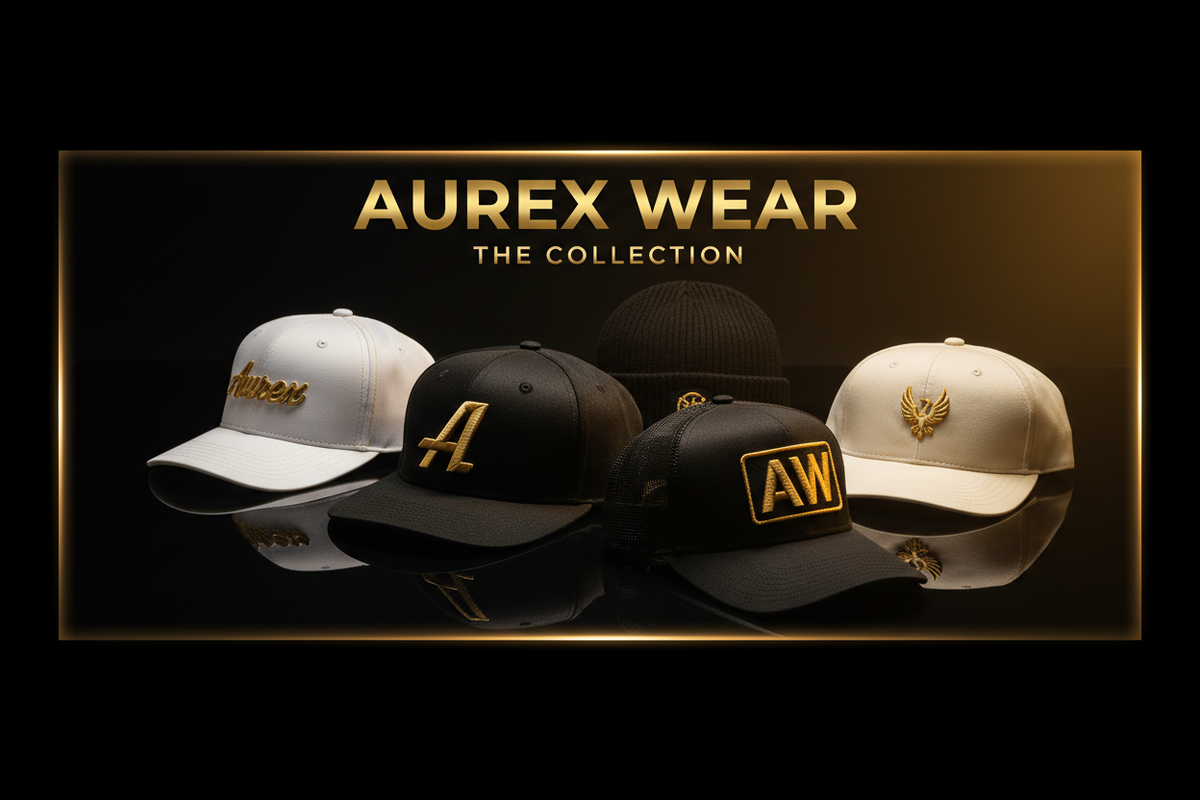 Aurex Wear Multi-Cap Collection Banner
